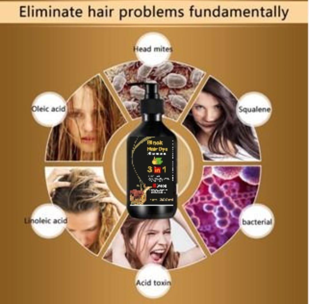BLOSDREAM Black Hair Shampoo 3 in 1 ( 300ml )